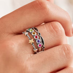 Enamel Cordoba Stacker Ring