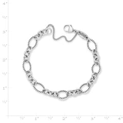 Oval Twist Charm Bracelet