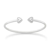 Two Hearts Flexible Cuff Bracelet