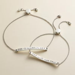 God is Within Her Slider Bracelet