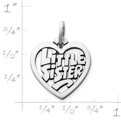 "Little Sister" Heart Charm