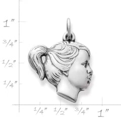 Girl's Profile Charm