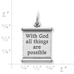 "All Things Are Possible" Scroll Charm