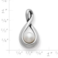Graceful Twist Pendant with Cultured Pearl