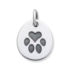 Heart Paw Pet Tag Charm