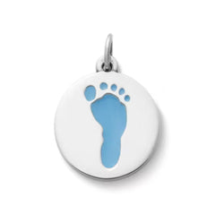Enamel Footprint Charm