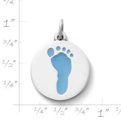 Enamel Footprint Charm