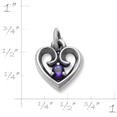 Avery Remembrance Heart Birthstone Charm