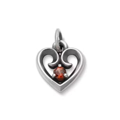 Avery Remembrance Heart Birthstone Charm