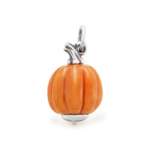 Harvest Pumpkin Art Glass Charm