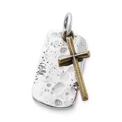 Engravable Tag and Cross Charm