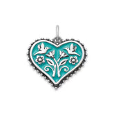 Enamel Hearts in Bloom Charm