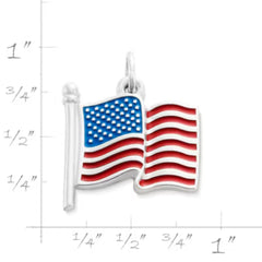 Enamel American Flag Charm