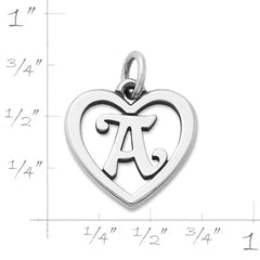Heart Script Initial Charm