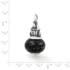 Haunted House Art Glass Charm