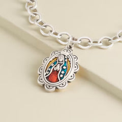 Enamel Virgin of Guadalupe Charm