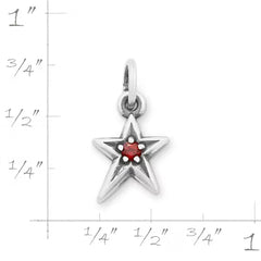 Shining Star Birthstone Charm