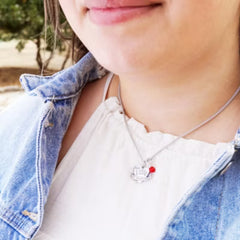 "My Love Will Never End" Heart Charm