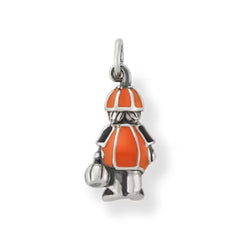 Enamel Pumpkin Costume Charm