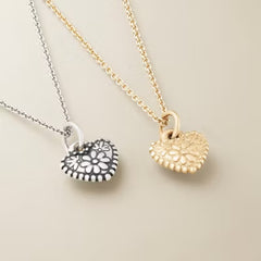 Petite Floral Heart Charm