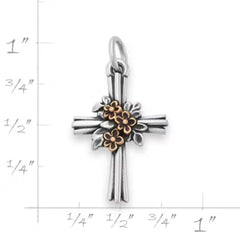 Growing in Faith Cross Charm