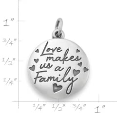 Love Makes Us a Family Charm