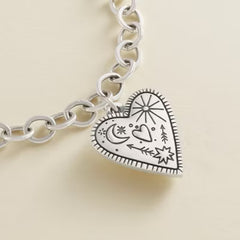 Western Sky Heart Charm