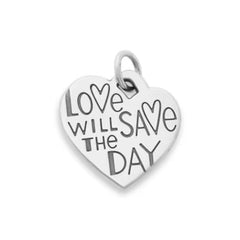 Love Will Save the Day Heart Charm
