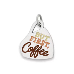 Enamel But First Coffee Charm