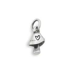 Mini Mushroom with Heart Charm
