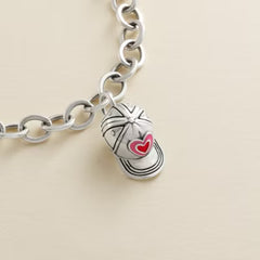 Enamel Heart Ball Cap Charm