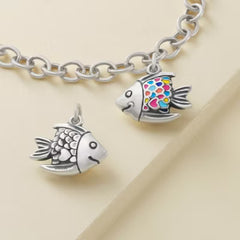 Enamel Happy Fish Charm