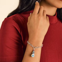 Enamel Christmas Penguin Art Glass Charm