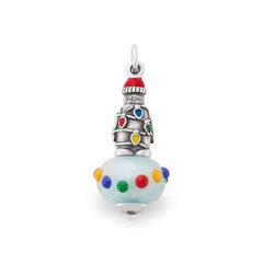 Enamel Christmas Penguin Art Glass Charm