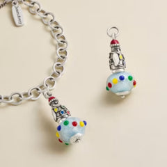 Enamel Christmas Penguin Art Glass Charm