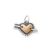 Beaded Heart and Arrow Charm