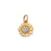Pave Diamond Sunflower Pendant