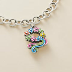 Enamel Floral Crown Charm