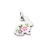 Enamel Floral Bunny Charm