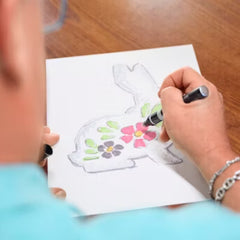 Enamel Floral Bunny Charm