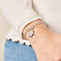 Enamel Floral Bunny Charm