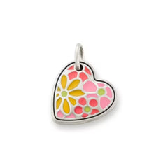 Enamel Groovy Heart Charm