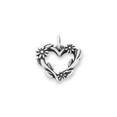 Flowering Vines Heart Charm