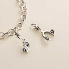 Hearts and Flowers Spur Charm