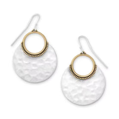 Hammered Eclipse Dangle Earrings