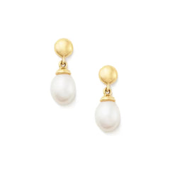 Cultured Pearl Teardrop Earrings