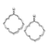 Venetian Frame Hoop Drop Earrings