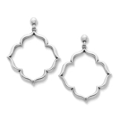 Venetian Frame Hoop Drop Earrings