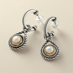 Marjan Gemstone Hoop Dangle Earrings