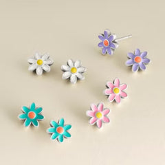 Enamel Mini Flower Studs